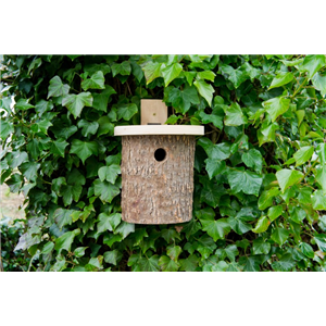 Natural Log Tit Nesting Box